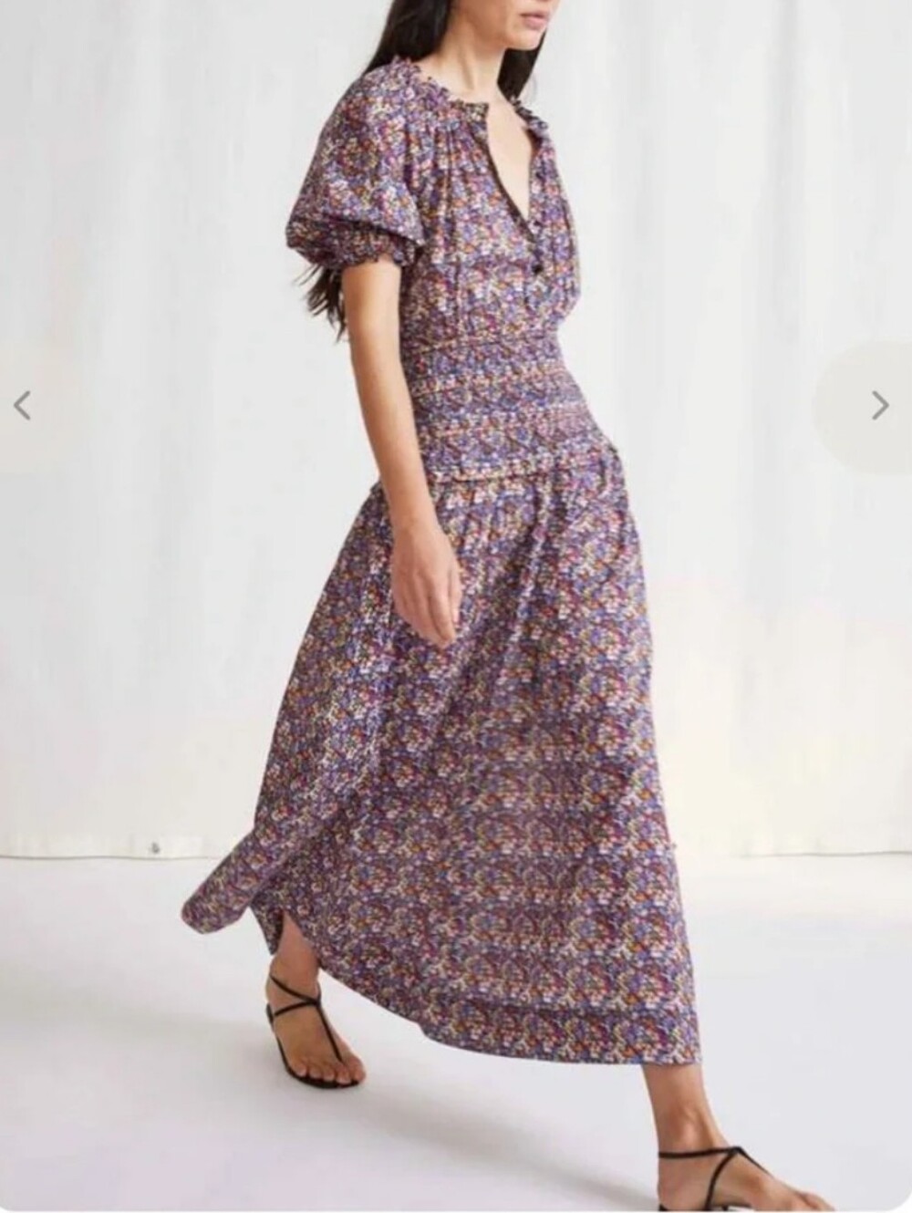 Apiece Apart Purple Floral Maxi Dress